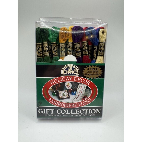 DMC Floss Holiday Decor 30 Skeins 6 Strand Embroidery Gift Collection & 4 Design - Picture 1 of 6